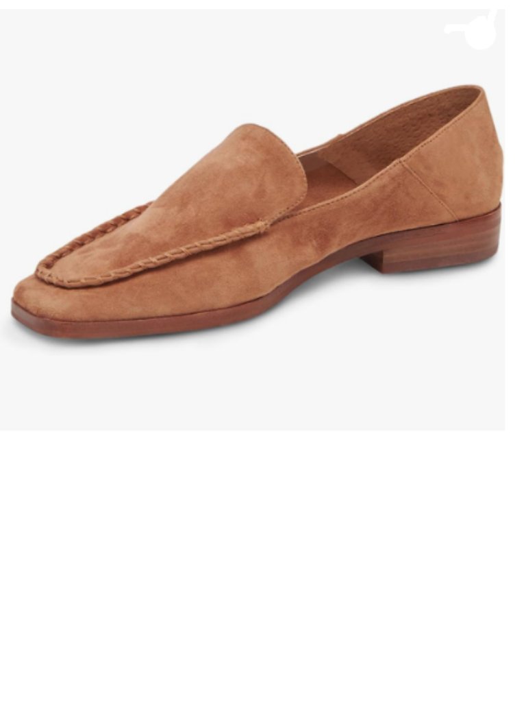 Ydn Brown Chic Chunky Low Heeled Loafer Closed Squared Toe Slip On Fashion Shoes